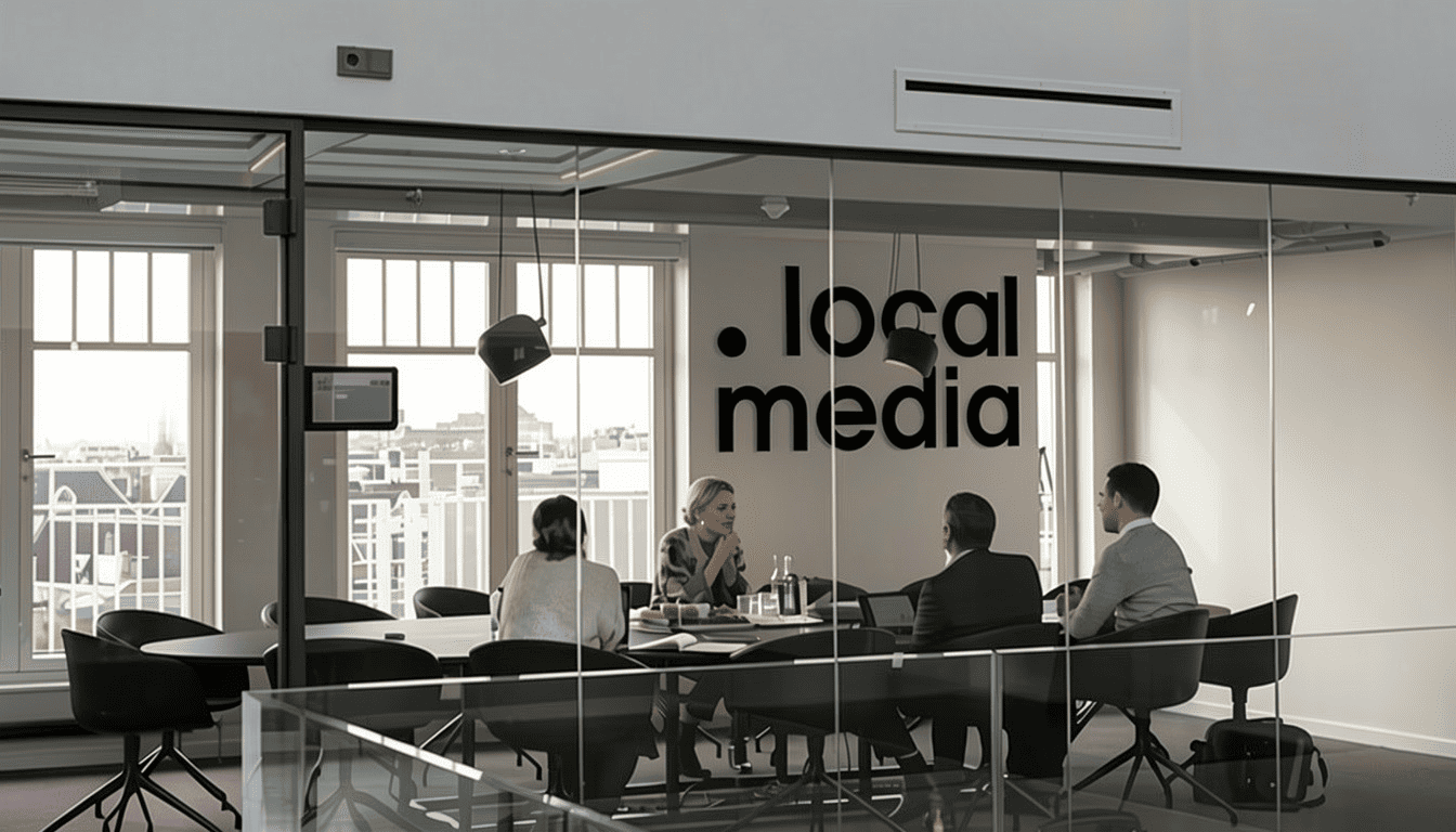 Команда local media на рабочей встрече в офисе